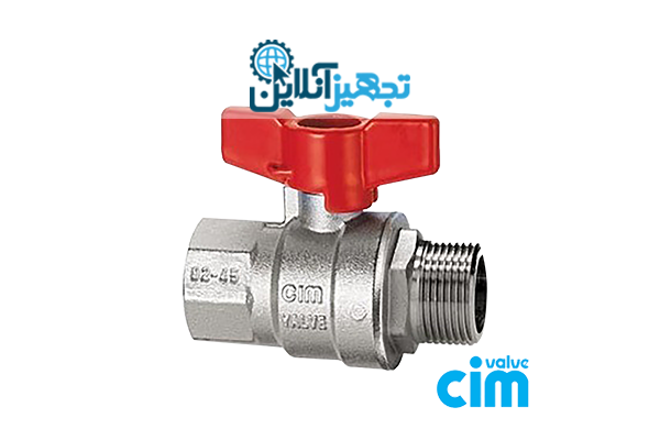 شیر توپی رو پیچ تو پیچ سیم ایتالیا سایز 1/2 301/16NPT_PN80