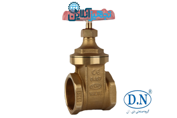 شیر فلکه کشویی برنجی (سنگین) DN-70B سایز 1/2 اینچ دی ان