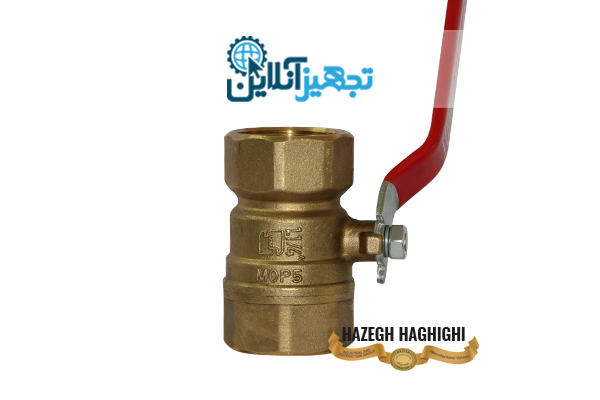 شیر گازی توپی دسته اهرمی برنجی حقیقی سایز 1,1/4 اینچ
